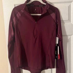 NWT Spyder Quarter Zip Maroon